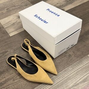 Proenza Schouler Beige Slingback Flats Size 8